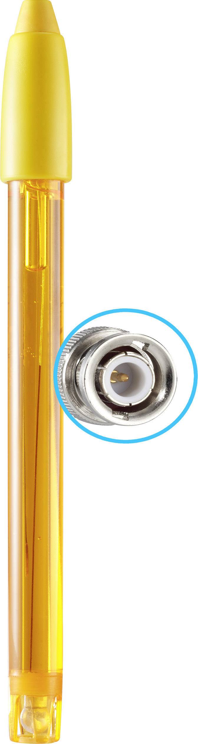 Un stylo jaune est montré de profil, avec un gros plan sur sa pointe pour écrire.