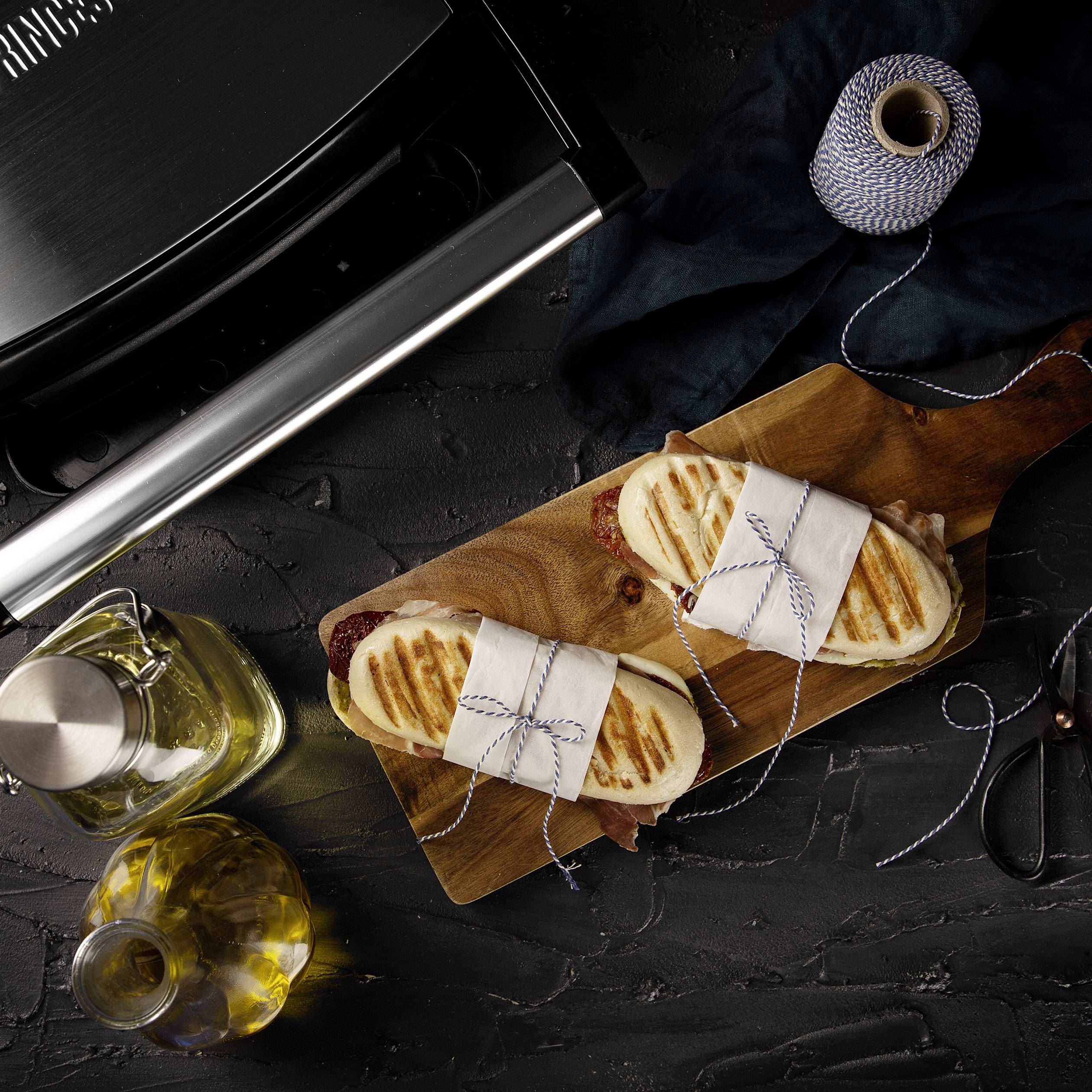Princess Panini Elektro Kontaktgrill Silber, Schwarz