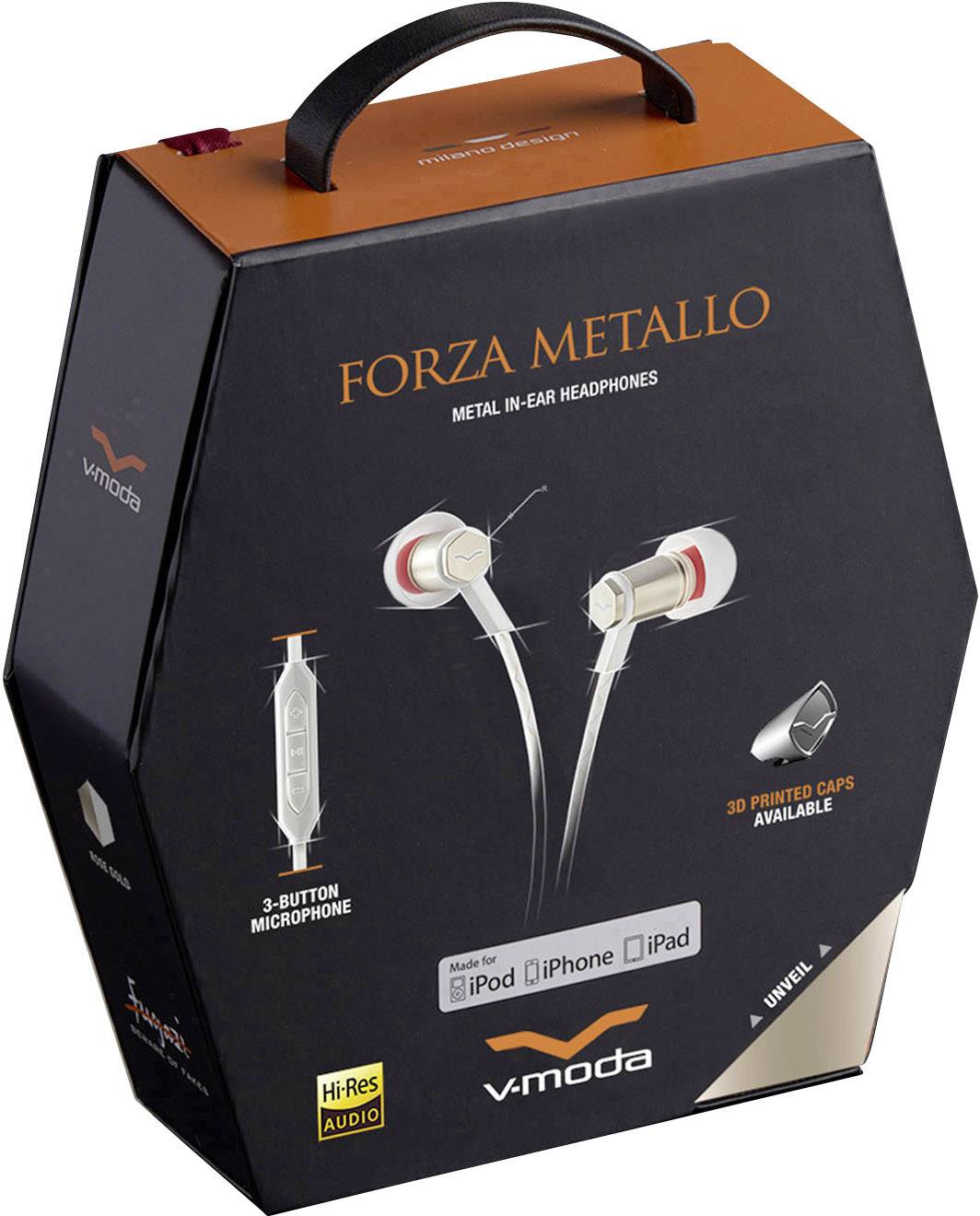 V Moda Forza Metallo Sport In Ear Kopfhörer In Ear High-Resolution Audio, Headset, Schweißresistent