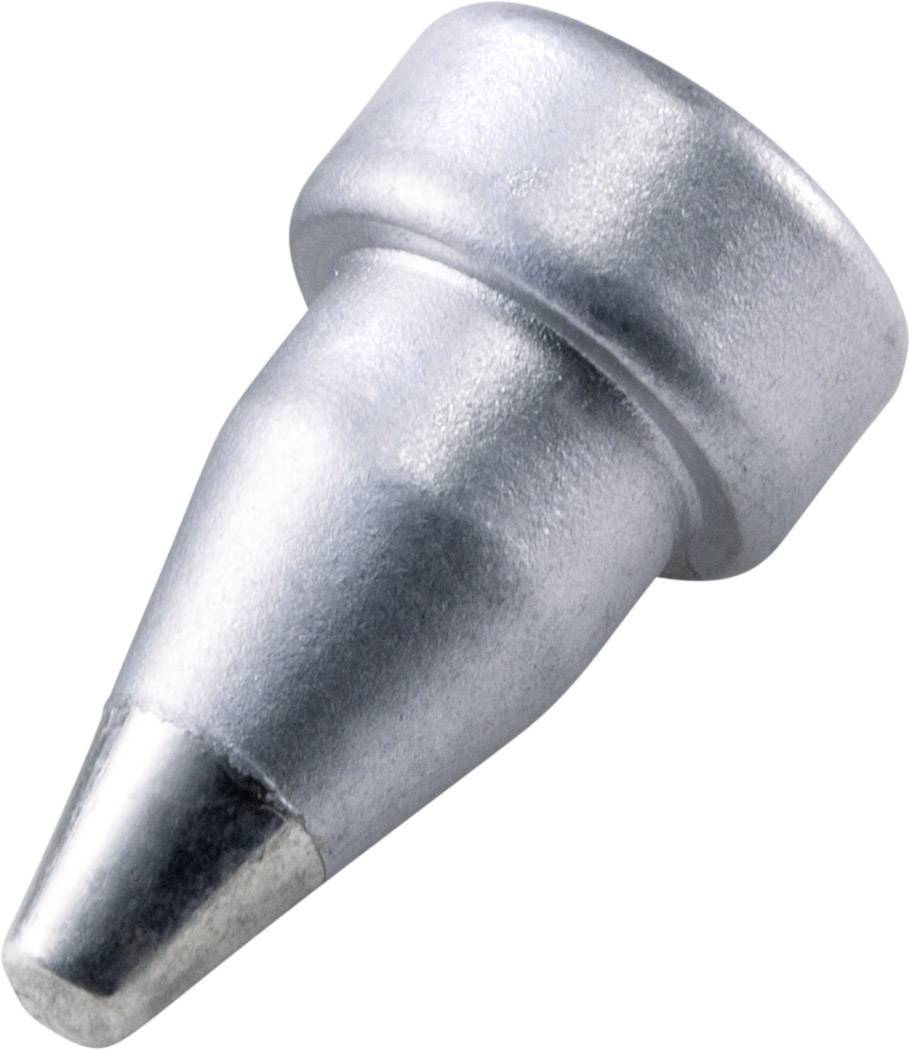 Pointe de soudure métallique à forme conique, adaptée aux travaux électroniques précis.