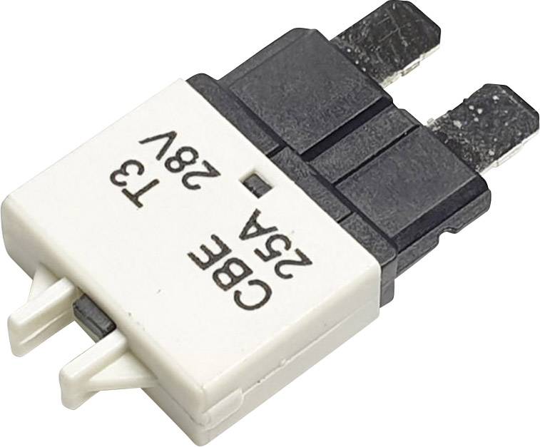 Hansor Circuit Breaker Standard, type 3, Manual Reset, 25A CBE3 Series 25A Disjoncteur pour fusible plat standard 25 A blanc