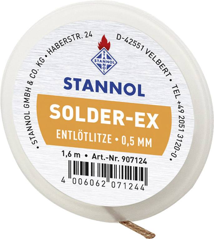 Stannol Solder-Ex Tresse à dessouder Longueur 1.6 m