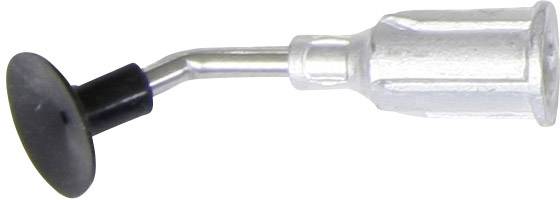 Extracteur de boutons métallique avec bouton de succion noir pour le retrait des boutons.