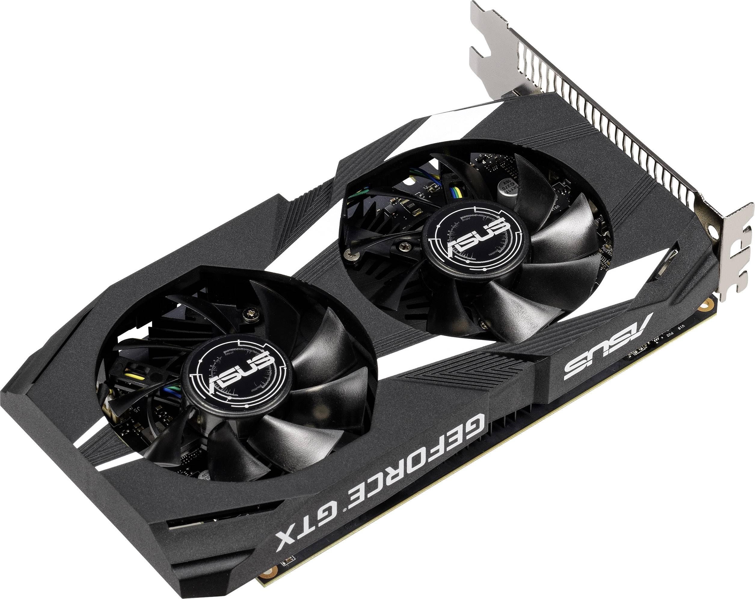 Asus Carte graphique Nvidia GeForce GTX1650 Dual 4 GB RAM GDDR5 PCIe HDMI™, DisplayPort, DVI