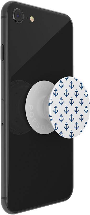 POPSOCKETS Anchors Away White Support pour téléphone portable noir, blanc