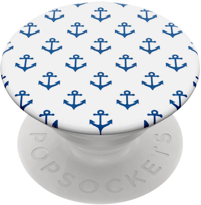 POPSOCKETS Anchors Away White Support pour téléphone portable noir, blanc