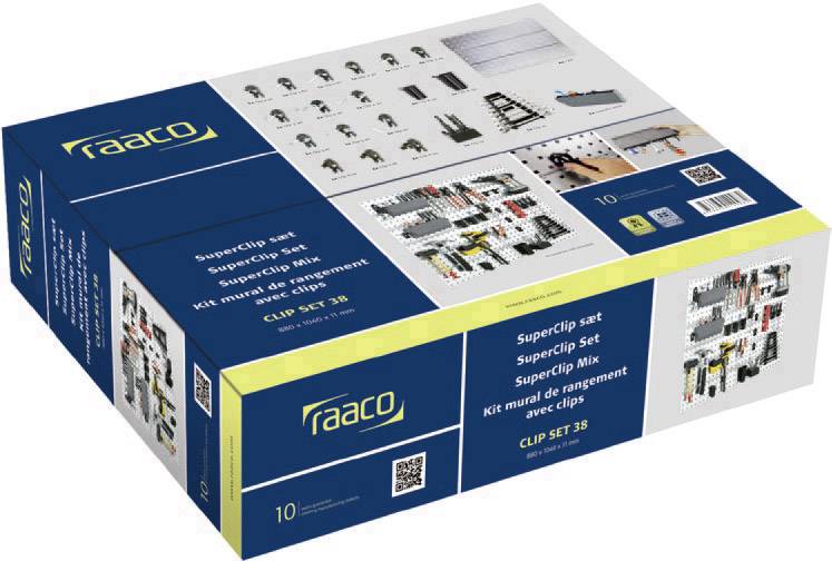 raaco 120982 Set clip platines percées 38 (l x H x P) 1040 x 880 x 11 mm 1 set