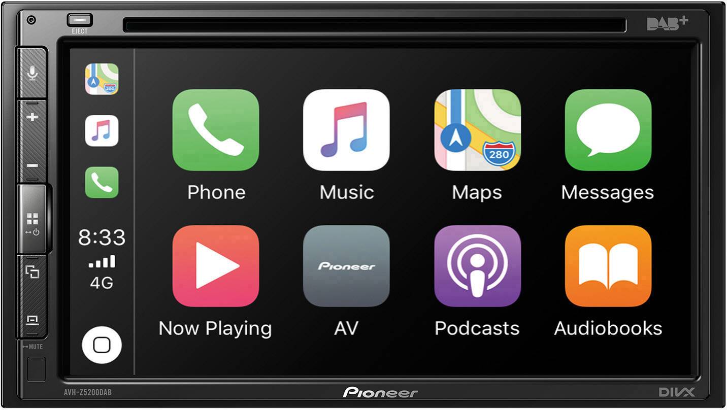 Pioneer AVH-Z5200DAB Ampli-tuner multimédia 2 DIN tuner DAB+, kit mains libres bluetooth, connexion possible à une caméra de recul