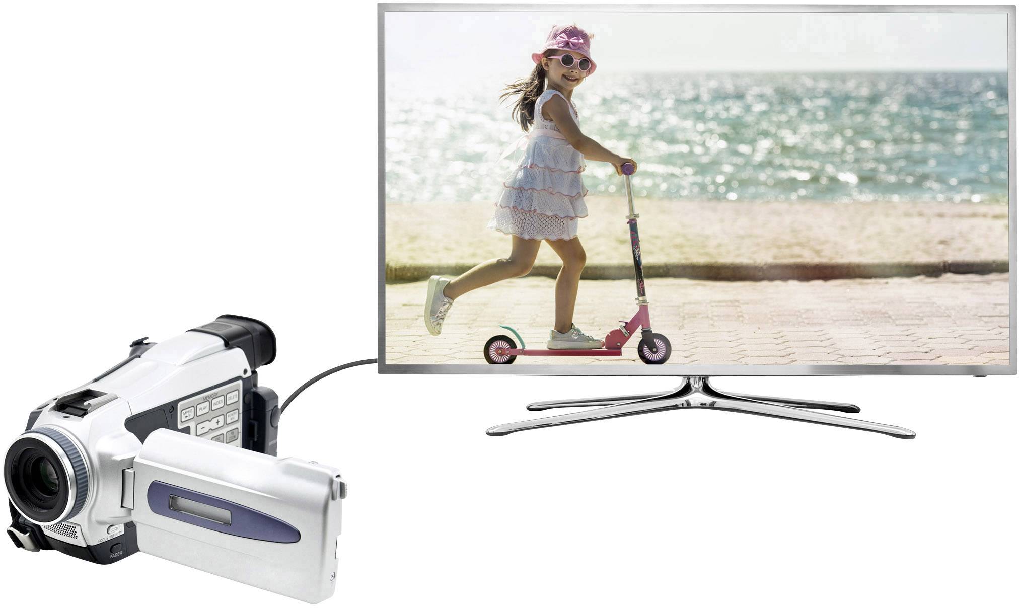 Adaptateur audio, vidéo SpeaKa Professional SP-8433716 AV [1x Jack mâle 3.5 mm - 3x Cinch-RCA femelle] noir 1 pc(s)