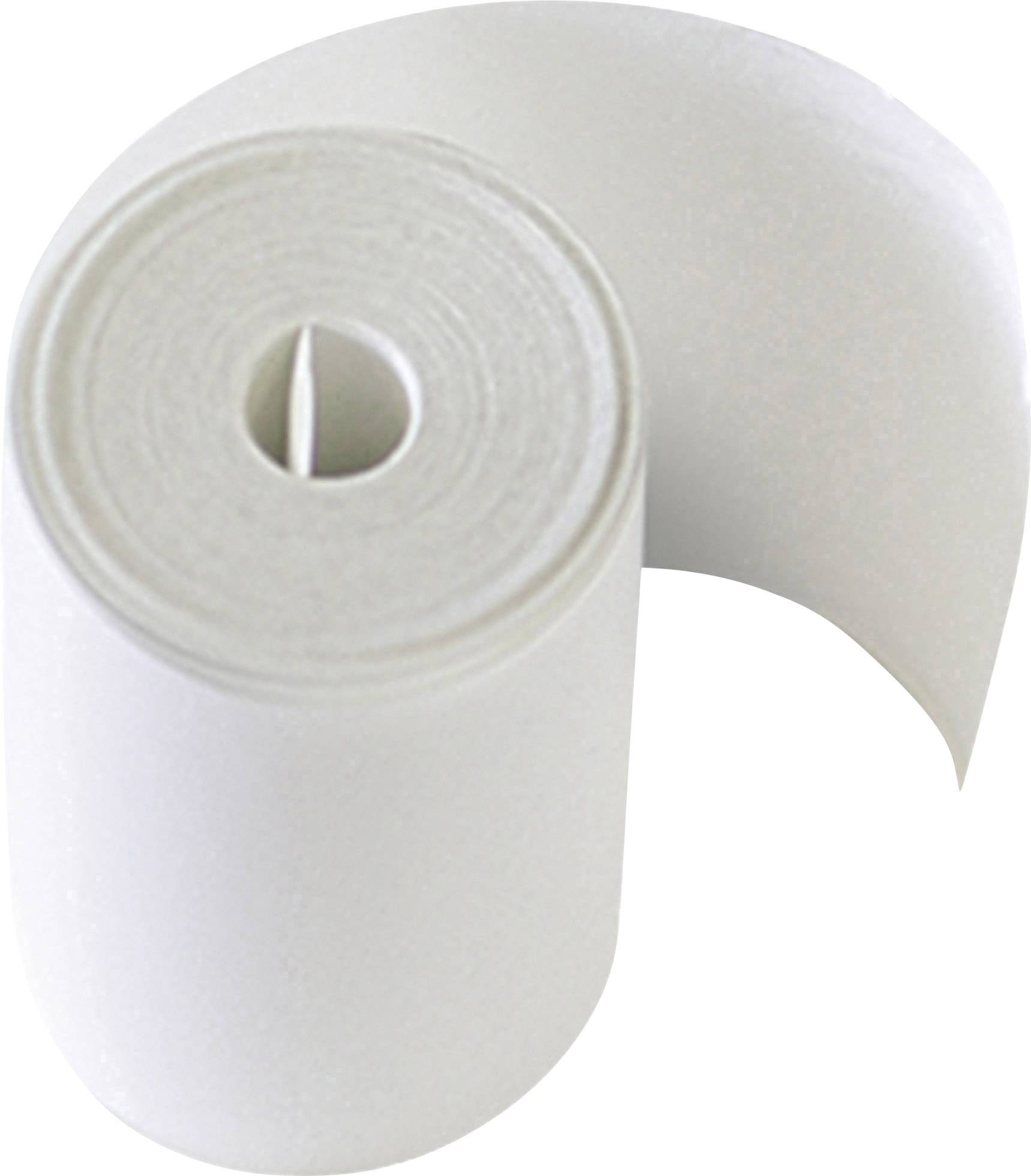 Rouleau de papier blanc, partiellement déroulé.