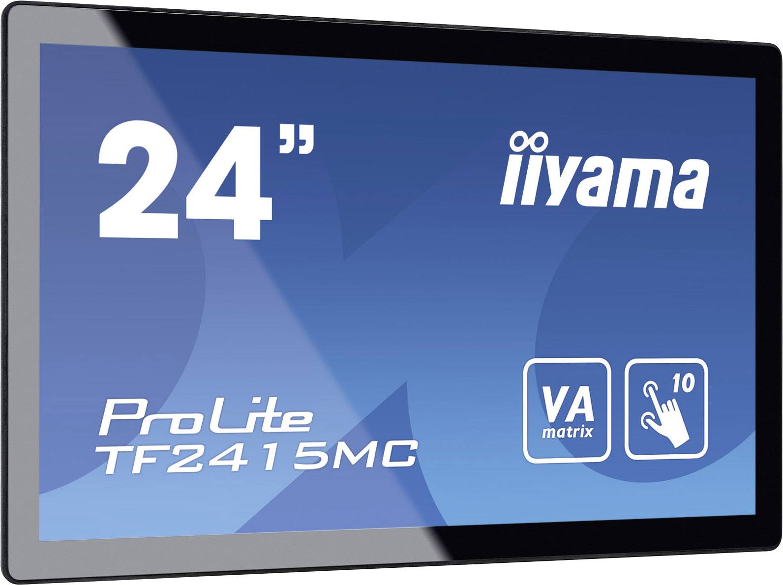 Un écran de 24 pouces d'Iiyama, modèle ProLite TF2415MC, avec matrice VA et fonction tactile jusqu'à 10 points de contact.