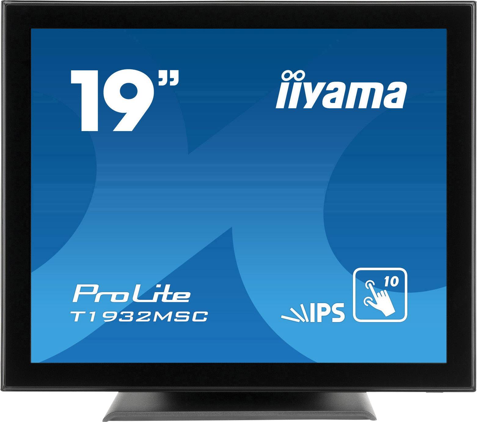 Moniteur LED Iiyama T1932MSC-B5AG CEE: E (A - G) 48.3 cm (19 pouces) 1280 x 1024 pixels 5:4 14 ms VGA, HDMI™, DisplayPort IPS LED