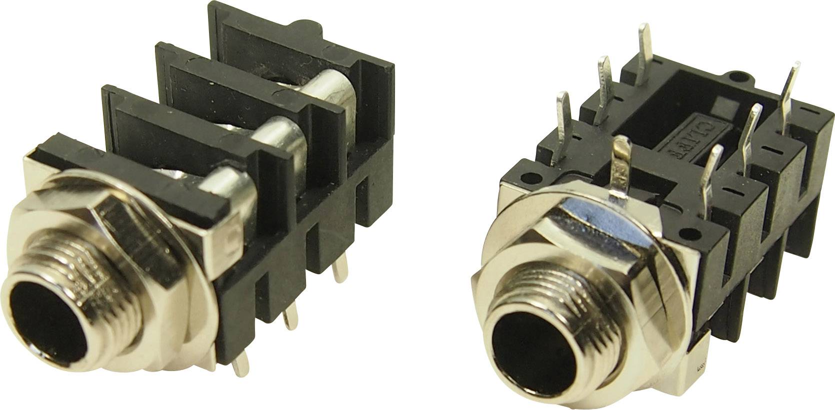 Cliff FCR11650EW Jack 6.35 mm embase femelle horizontale Nombre de pôles: 3 stéréo