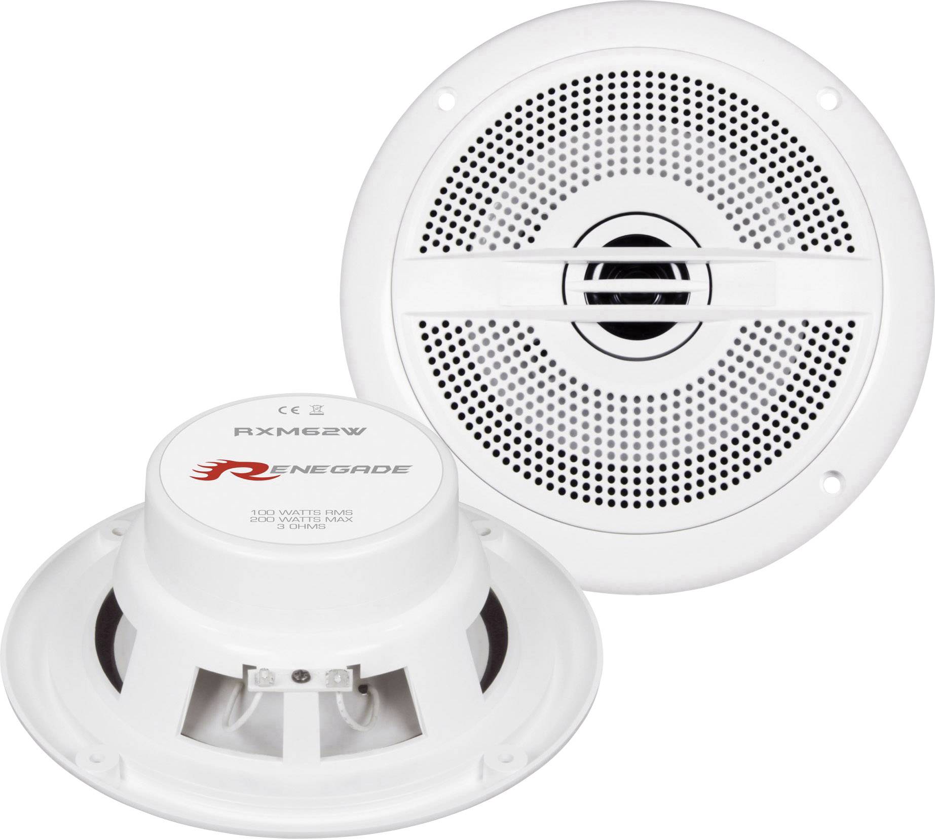 Renegade RXM62W Haut-parleur pour bateaux 200 W Contenu: 1 paire(s)