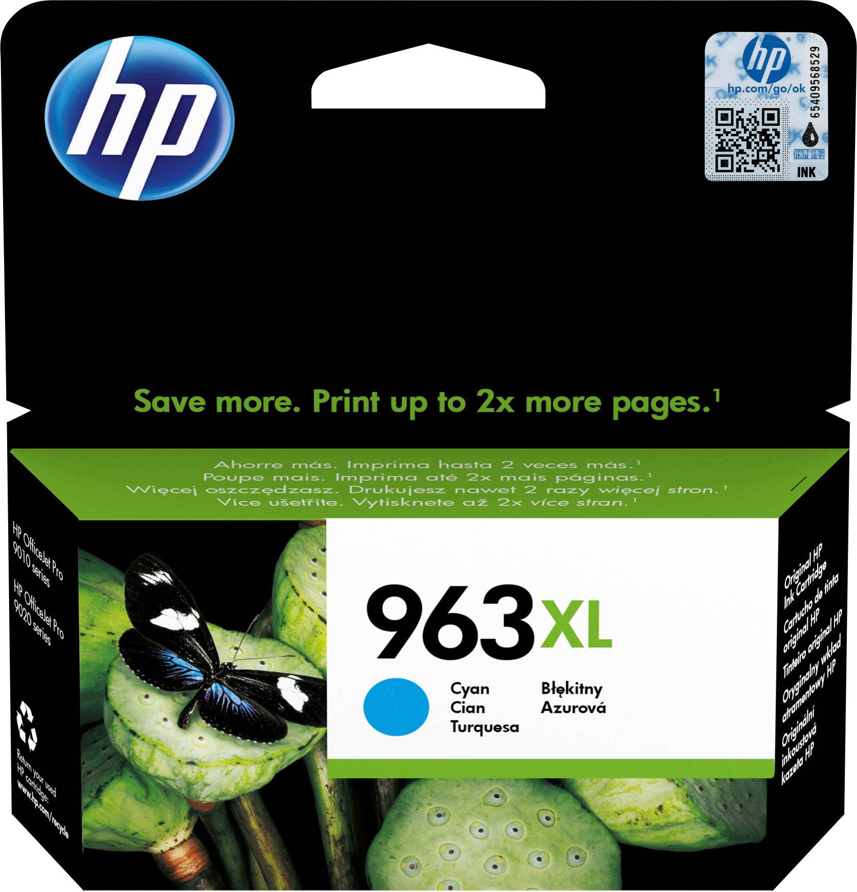 HP 963XL Encre d'origine cyan 3JA27AE Encre