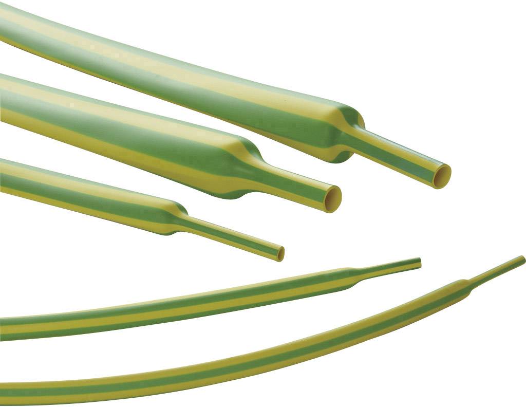 Hongshang 10472 Gaine thermorétractable sans colle jaune, vert 12.70 mm 6.40 mm Taux de retreint:2:1 Marchandise vendue au mètre
