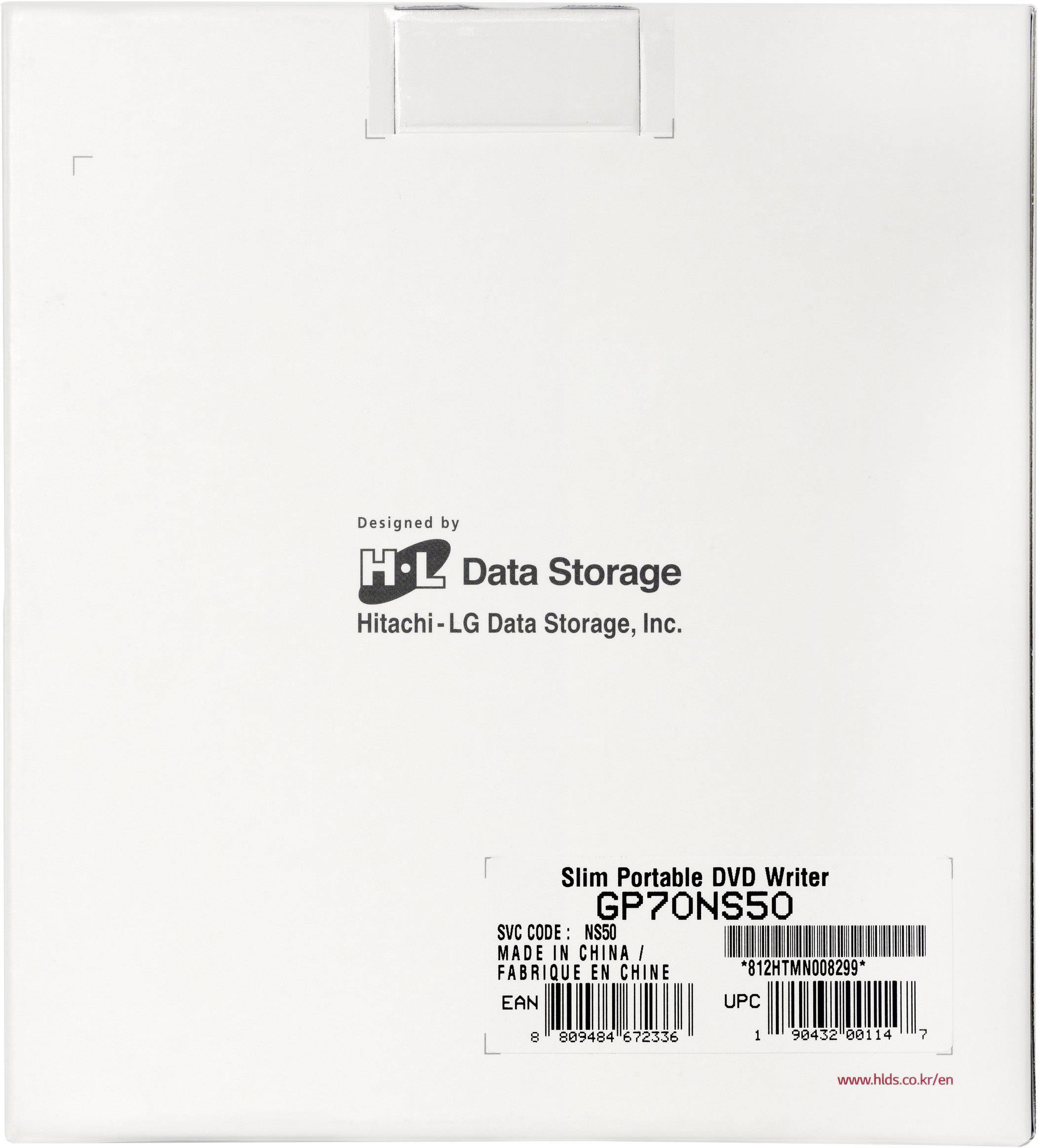 HL Data Storage GP70NS50.AHLE10B Graveur DVD externe au détail USB 2.0 argent