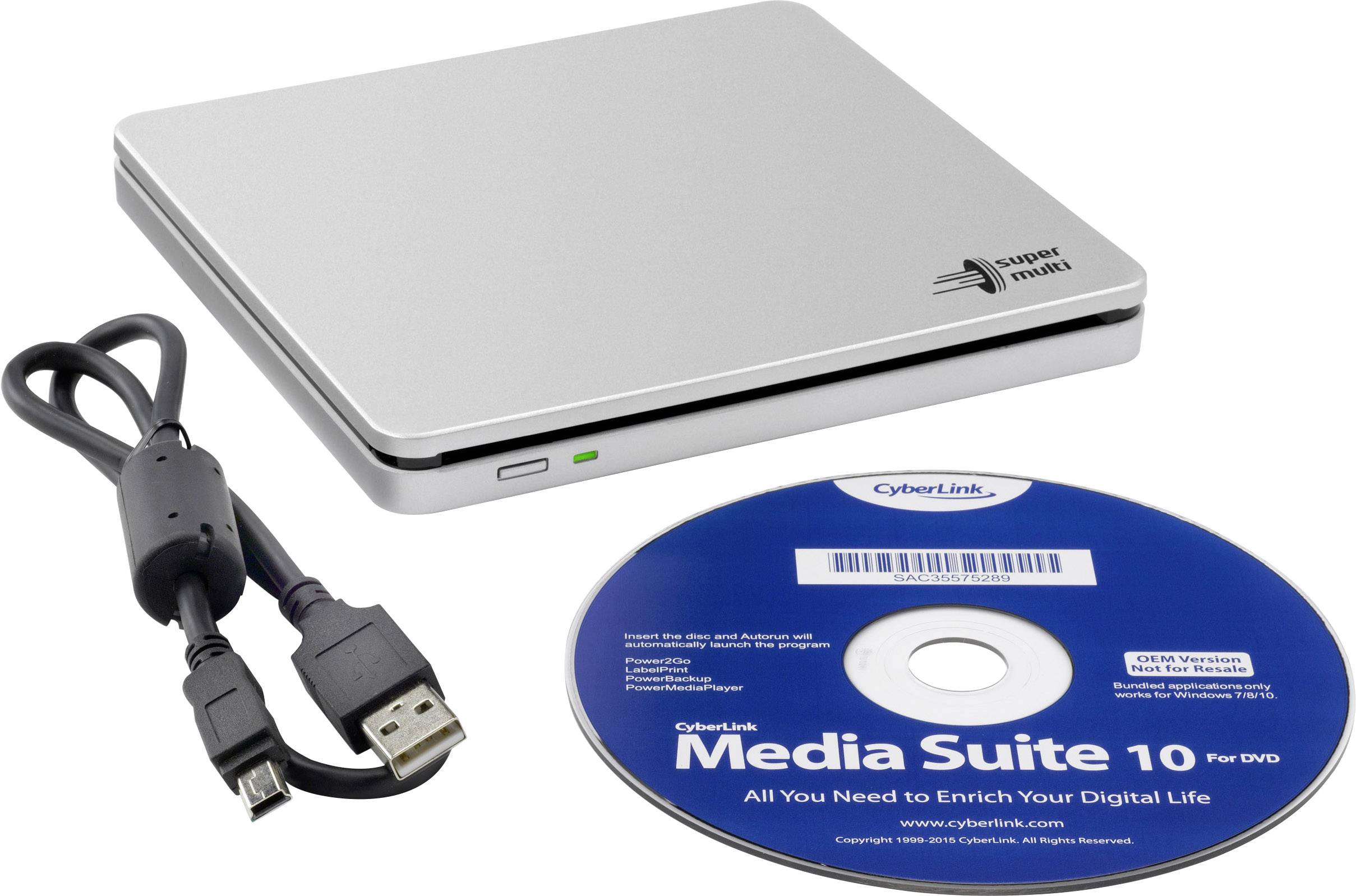 HL Data Storage GP70NS50.AHLE10B Graveur DVD externe au détail USB 2.0 argent
