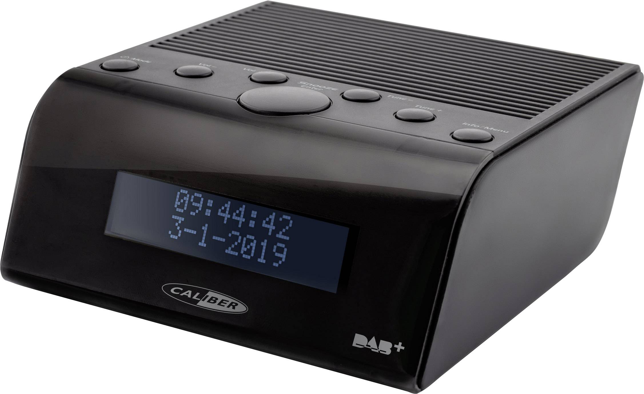 Caliber HCG011DAB Radio-réveil DAB+, FM noir
