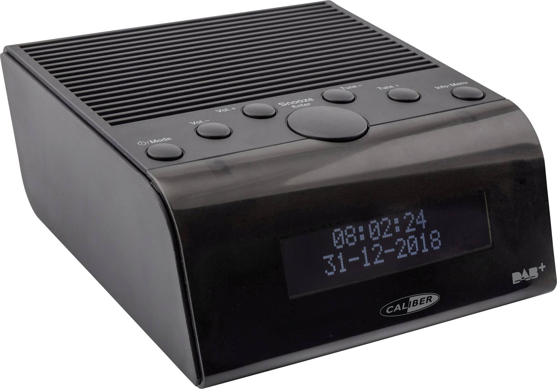 Caliber HCG011DAB Radio-réveil DAB+, FM noir