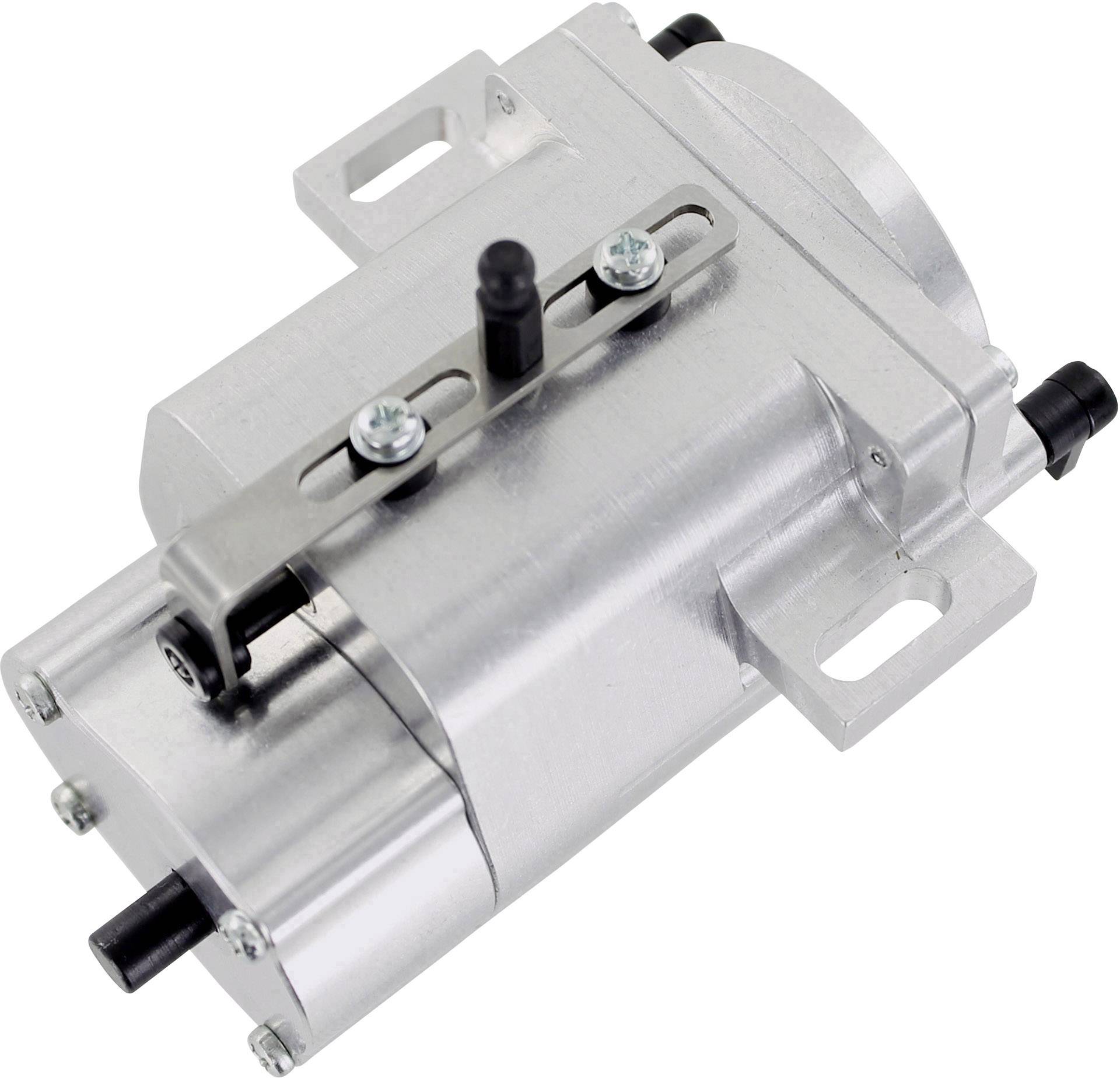 Un moteur métallique argenté avec des cylindres et des vis. Des pièces fonctionnelles sont visibles, mais aucune marque ou application spécifique n'est identifiable.