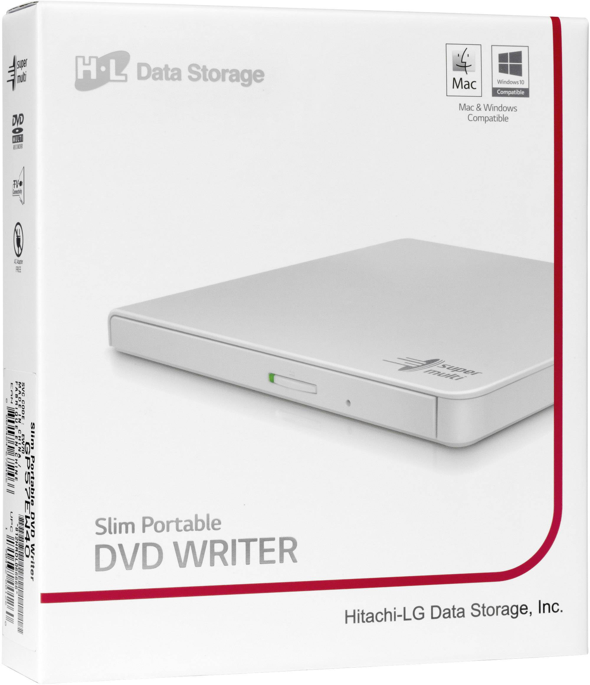 HL Data Storage GP57EW40.AHLE10B Graveur DVD externe au détail USB 2.0 blanc