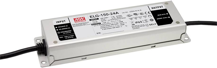 MEAN WELL ELG-150-42AB-3Y Driver de LED à tension constante 150 W 1.8 - 3.57 A 37.8 - 46.2 V/DC fonction dimmeur 3 en 1, montage