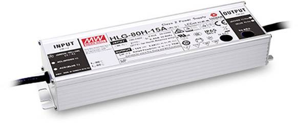 MW Mean Well HLG-80H-24AB Driver de LED à tension constante 81.6 W 2.04 - 3.4 A 22 - 27 V/DC dimmable, fonction dimmeur 3 en