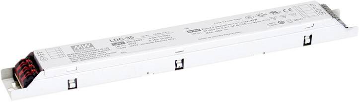 MW Mean Well LDC-35DA Driver de LED à puissance constante 35 W 300 - 1000 mA 27 - 56 V/DC Dali, montage sur des surfaces