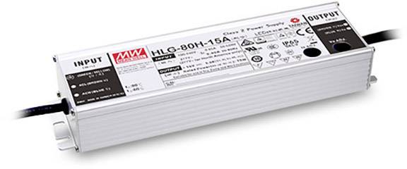 MW Mean Well HLG-80H-12AB Driver de LED à tension constante 60 W 3 - 5 A 10.8 - 13.5 V/DC dimmable, fonction dimmeur 3 en