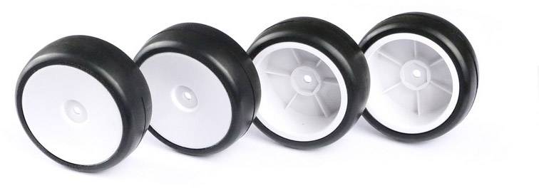 ArrowMax 1:10 Voiture de tourisme TC Tire 36 Shore Asphalt NC Korea Roues complètes Slick disque blanc 4 pc(s)