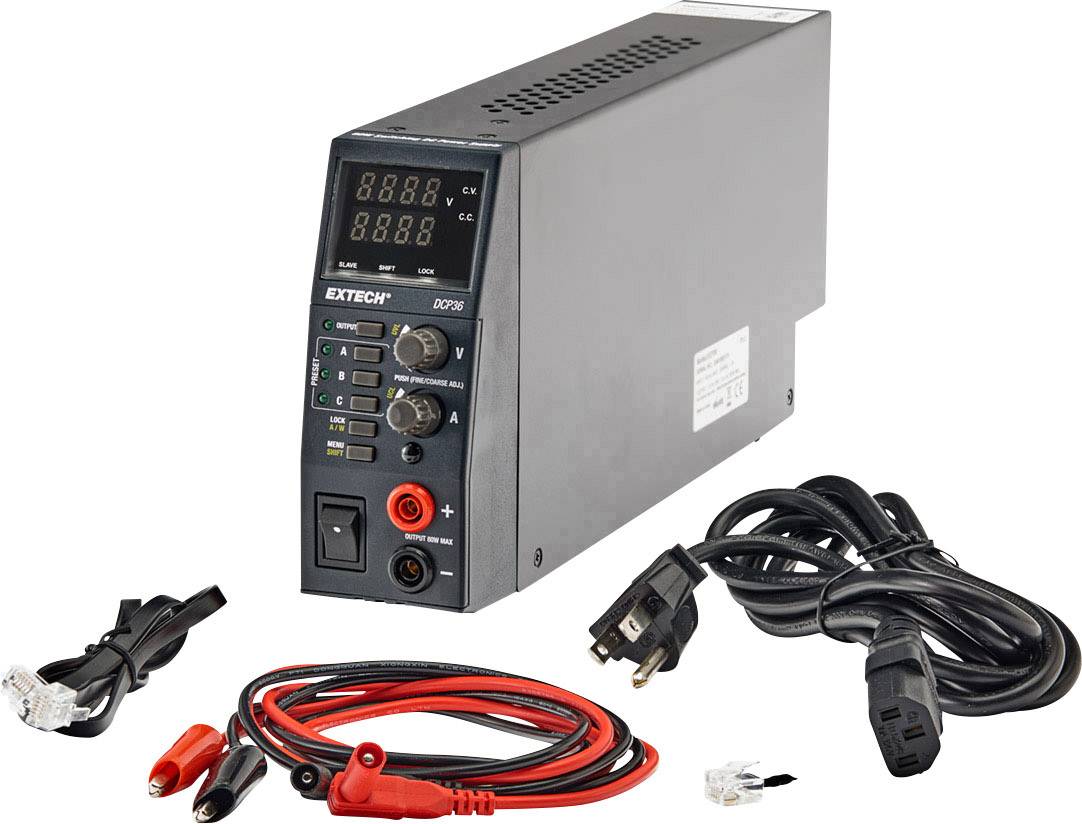 Alimentation de laboratoire réglable Extech DCP36 0.5 - 36 V 0 - 5 A 80 W