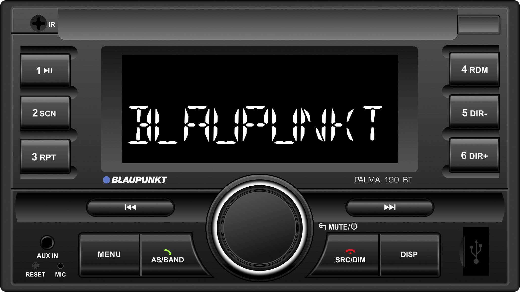 Blaupunkt PALMA 190 BT Autoradio 2 DIN kit mains libres bluetooth