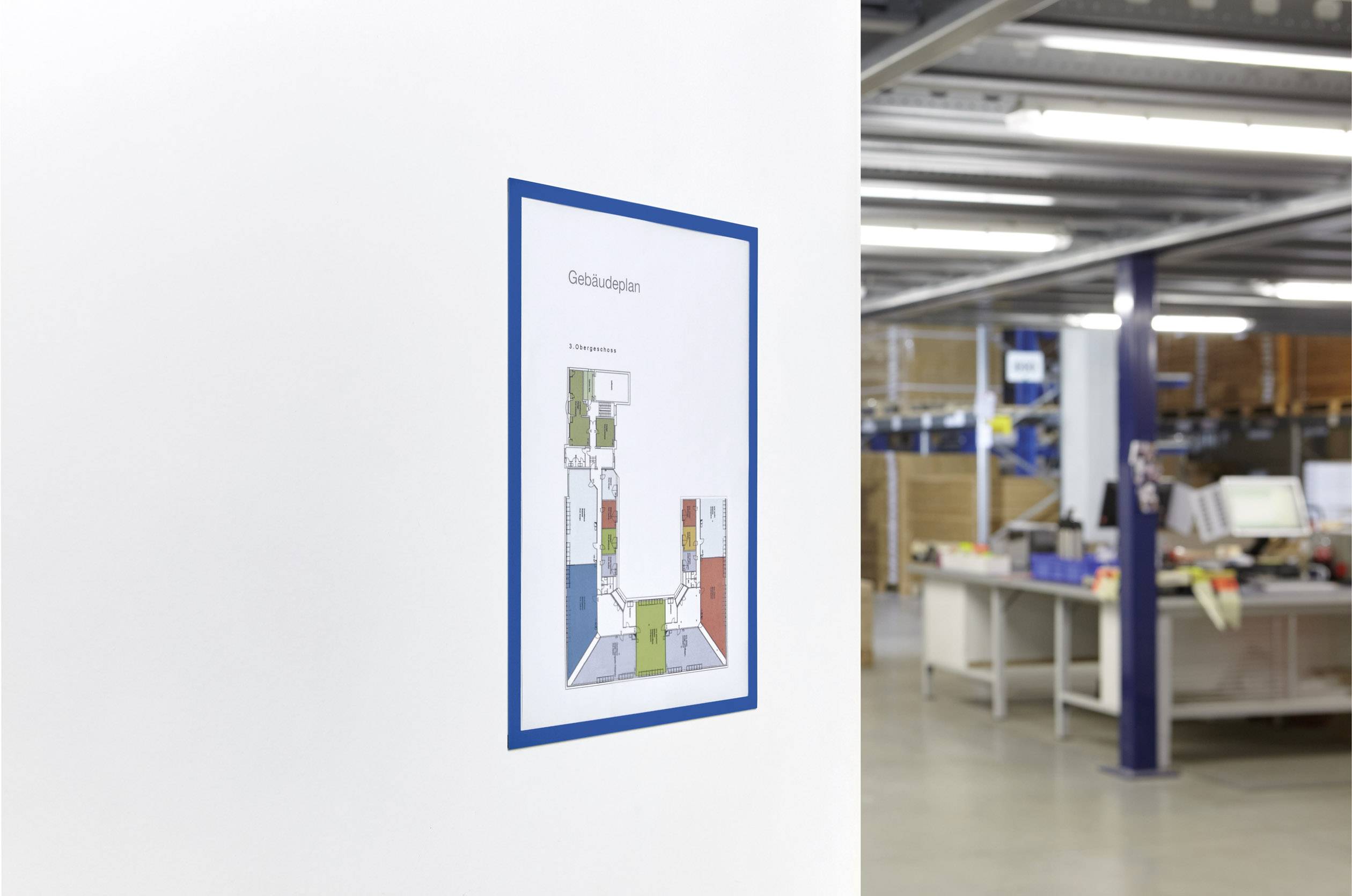 magnetoplan 1130303 magnetofix Cadres magnétiques DIN A4 bleu 5 pc(s)