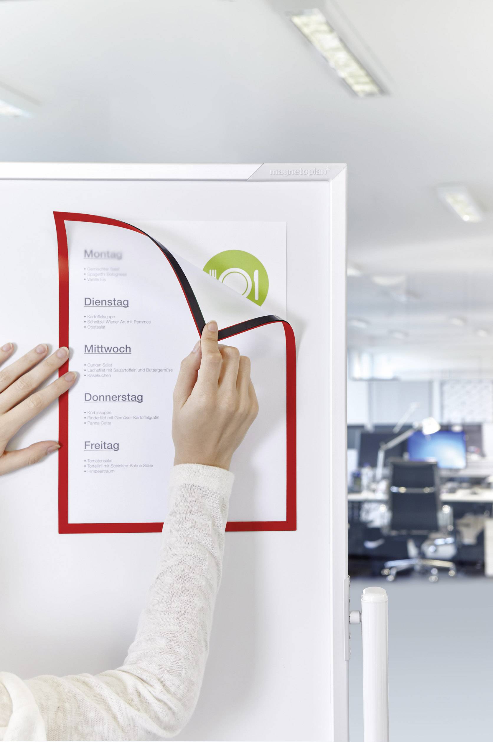 magnetoplan 1130306 magnetofix Cadres magnétiques DIN A4 rouge 5 pc(s)