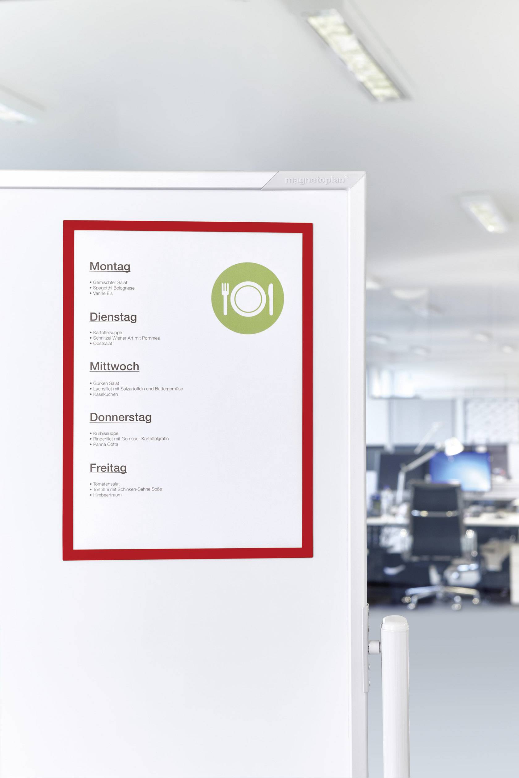 magnetoplan 1130306 magnetofix Cadres magnétiques DIN A4 rouge 5 pc(s)