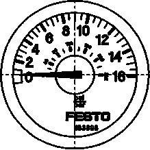 FESTO Manomètre 183898 MA-23-16-R1/8 0 à 16 bar 1 pc(s)