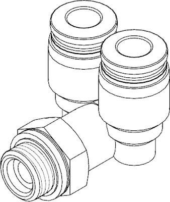 FESTO Raccord en Y 186198 QSYL-G1/2-12 Ø de tuyau: 12 mm 1 pc(s)