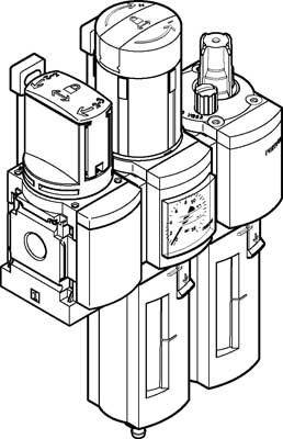 FESTO 542296 MSB4-1/4:C3J1M1-WP Combinaison de matériel d'entretien air comprimé, gaz inerte Pression de service (max.) 14 bar