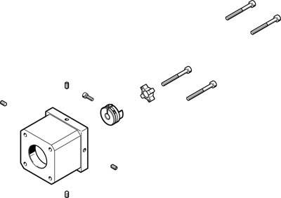 Écorché d'un composant technique montrant différentes vis et composants, illustrant l'ordre d'assemblage.