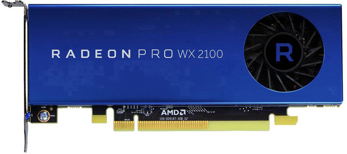 AMD Carte graphique pour poste de travail AMD Radeon Pro WX 2100 2 GB RAM GDDR5 PCIe x16 DisplayPort, mini-DisplayPort AMD