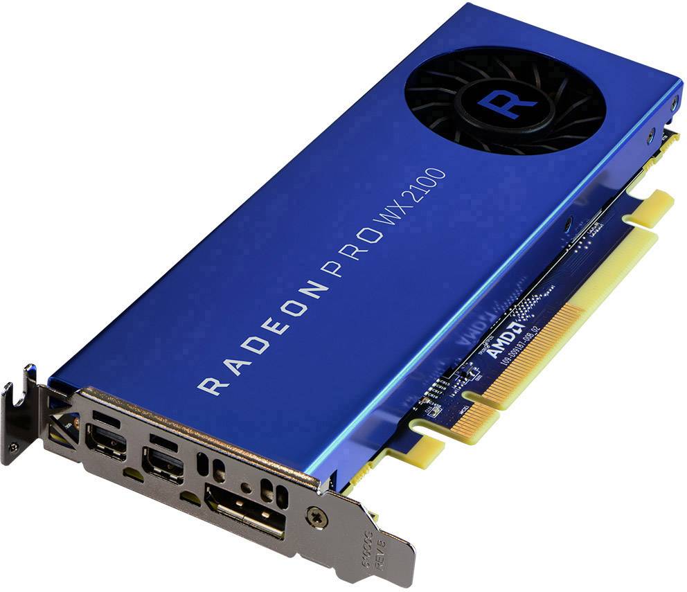 AMD Carte graphique pour poste de travail AMD Radeon Pro WX 2100 2 GB RAM GDDR5 PCIe x16 DisplayPort, mini-DisplayPort AMD