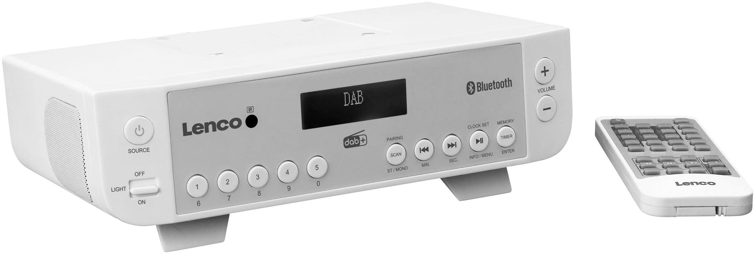 Lenco KCR-200WH Radio de cuisine DAB+, FM Bluetooth blanc