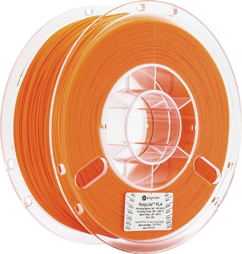 Polymaker 70535 Filament PLA 1.75 mm 1 kg orange PolyLite 1 pc(s)