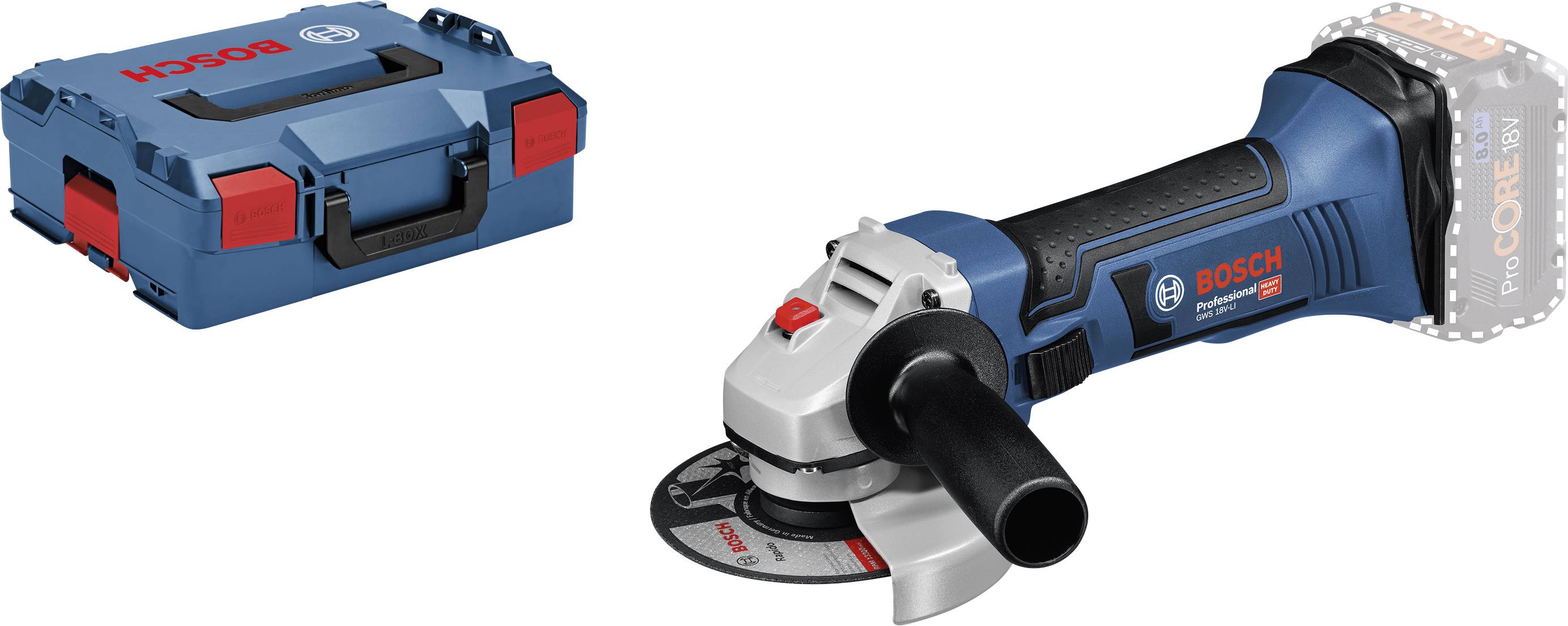Meuleuse d'angle sans fil Bosch Professional 060193A308 125 mm sans batterie, + mallette 18 V