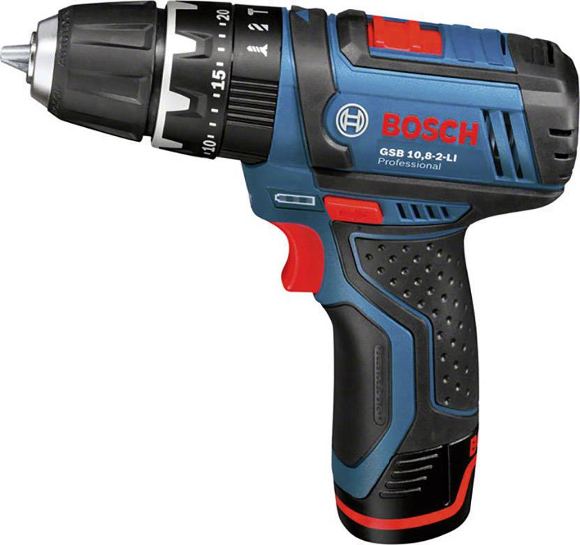 Bosch Professional GSB 12V-15 2 vitesses-Perceuse-visseuse à percussion sans fil + 2 batteries