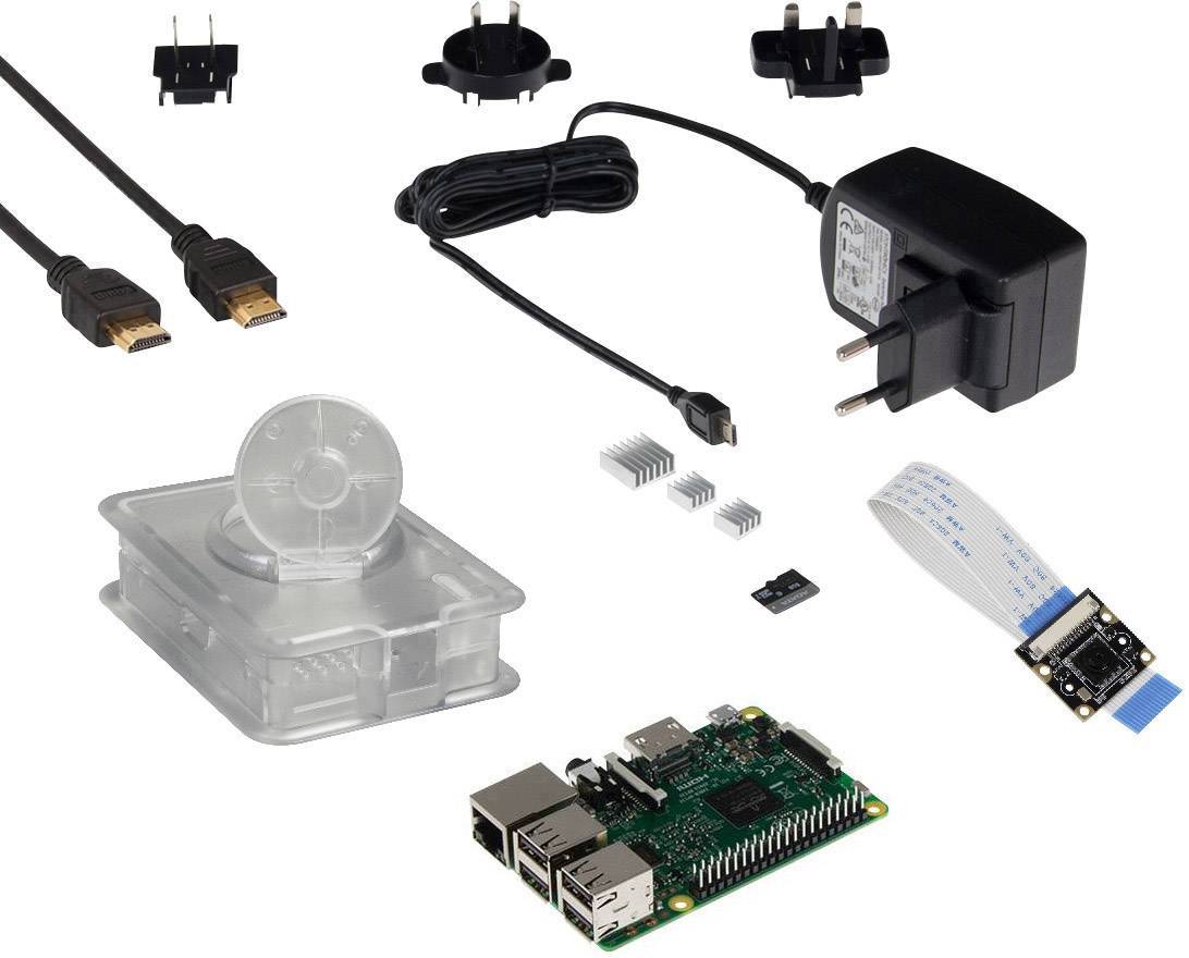 Joy-it Camera Set Raspberry Pi® 3 B+ 1 GB 4 x 1.4 GHz inkl. Kamera-Modul, inkl. Netzeil, inkl. Gehä