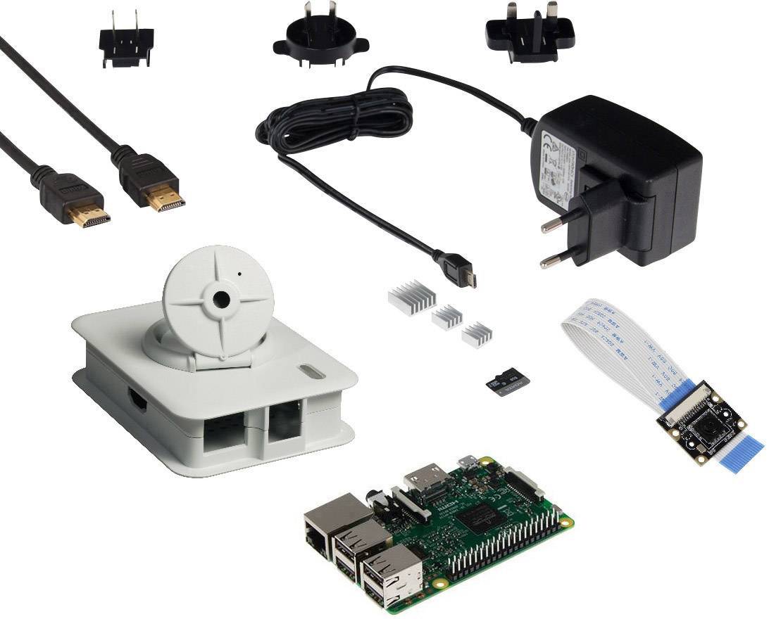 Joy-it Camera Set Raspberry Pi® 3 B+ 1 GB 4 x 1.4 GHz inkl. Kamera-Modul, inkl. Netzeil, inkl. Gehä
