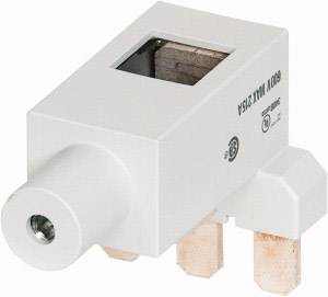 Un adaptateur électrique rectangulaire à trois bornes en cuivre, adapté aux applications à haute intensité.