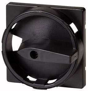 Grille de ventilation noire de forme carrée, avec un disque rotatif central et un levier de contrôle du flux d'air.